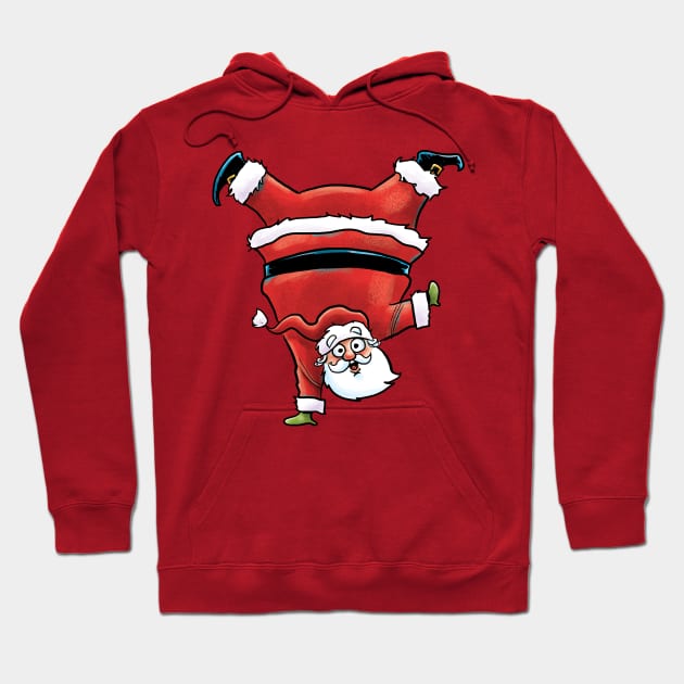 Handstand Santa Hoodie by Grasdal